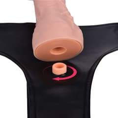 Strap on Dildo - Silicone Removable Control Vibrating Strap-on