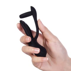 Vibrating Cock Ring Sex Toys - 3 in-1 Adult Couples Sex Toys
