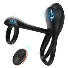 Vibrating Cock Ring Sex Toys - 3 in-1 Adult Couples Sex Toys