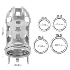 Cobra New - Skeletonized sperm ring with round ring and three size rings