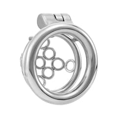 Chastity Belt Lock - Skeleton Locking Sperm Ring with Circle and Triple Rings