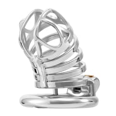Chastity belt lock - Skeletonized sperm ring with triple size rings