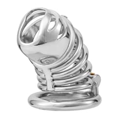Chastity Belt Lock - Male Penis Bondage Chastity Cage with Triple Rings