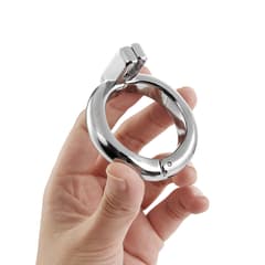 Chastity belt lock - Skeleton sperm ring with round ring with three rings + silicone catheter