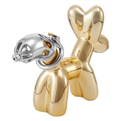 Chastity belt lock - Skeleton sperm ring with round ring with three rings + silicone catheter