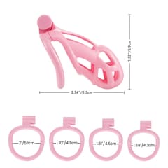 3D Design - Chastity belt disposable lock with four rings
