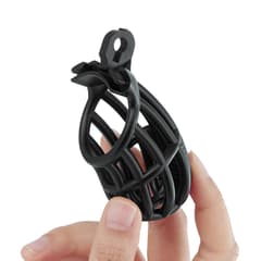 Pink Honeycomb - 3D Design Chastity Lock with Disposable Lock with Four Rings