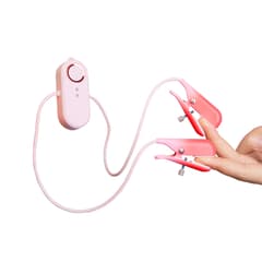 Nipple Clip Vibrator - Remote Controlled 2 in 1 Nipple Clip, Clitoral Clip Stimulator