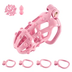 Pink Nails - 3D Design 5th Generation with Four Rings and Disposable Lock