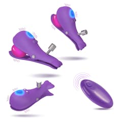 Wireless Nipple Clamps - Electric Triple Nipple Clamps SM Nipple Clamps