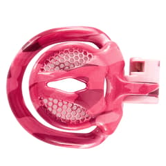 Pink Bird - 3D Design Chastity Cage with 4 Rings with Disposable Lock