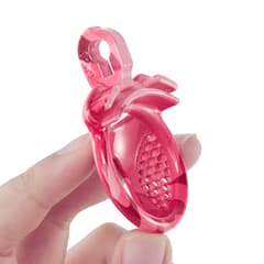 Pink Bird - 3D Design Chastity Cage with 4 Rings with Disposable Lock