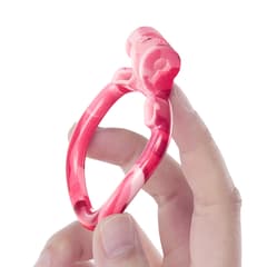 Pink Bird - 3D Design Chastity Cage with 4 Rings with Disposable Lock