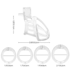 Open Movable Ring Design Chastity Breathable Cage CB Vertical Locks