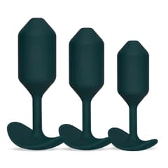 Torpedo Weighted Workout Silicone Rear Anal Plugs 3-Piece Set