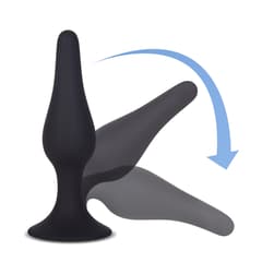 Hands-Free Suction Cup Anal Plugs - Silicone Rear Anal Plugs 5-Piece Set with Enema Anal Rinser