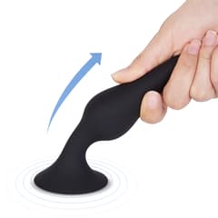 Hands-Free Suction Cup Anal Plugs - Silicone Rear Anal Plugs 5-Piece Set with Enema Anal Rinser