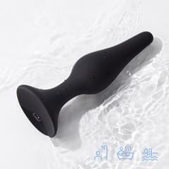 Hands-Free Suction Cup Anal Plugs - Silicone Rear Anal Plugs 5-Piece Set with Enema Anal Rinser