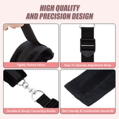 Bed Sex Bondage Kit Restraints - Upgrade Under Mattress Bed Bondage BDSM Sets with Wrist Ankle Cuffs and Tickler Blindfold Adult Sex Toys Games for Men Women and Couples
