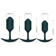 Torpedo Weighted Workout Silicone Rear Anal Plugs 3-Piece Set