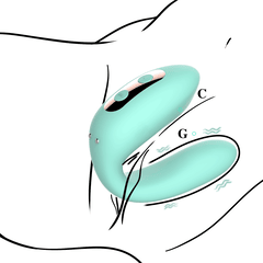 Spring - Silent Detachable 6 Thumper Tapping and 7 Vibrating Clitoral G-spot Vibrator