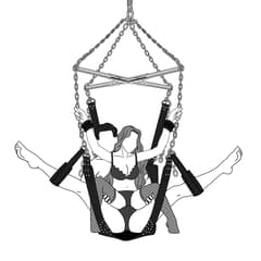 UTIMI Ceiling Sex Swing – Adjustable BDSM Sling with Padded Support & 360° Rotation, Holds Up to 800 lbs