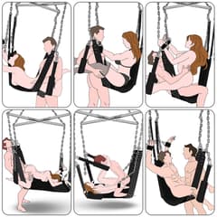 UTIMI Ceiling Sex Swing – Adjustable BDSM Sling with Padded Support & 360° Rotation, Holds Up to 800 lbs