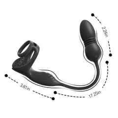 UTIMI APP-Controlled Prostate Massager, 8 Vibration Modes, Thrusting Anal Plug with Vibrating Cock Ring.