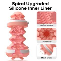 Utimi Lulu Male Masturbator Sleeve - Realistic Pocket Pussy Stroker with 3D Texture, TPE Blowjob Sleeve, Mouth-Shaped Design