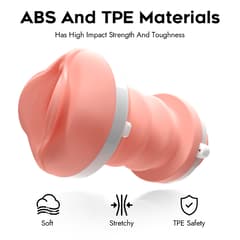 Utimi Lulu Male Masturbator Sleeve - Realistic Pocket Pussy Stroker with 3D Texture, TPE Blowjob Sleeve, Mouth-Shaped Design