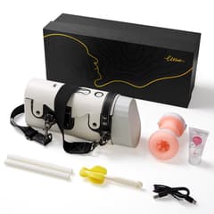 Lulu Stroker - Utimi Exclusive Hands Free Strap-on Male Masturbator (White)
