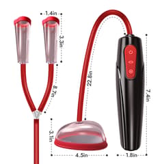 Electric Pussy & Nipple Pump – 3 Suction Levels, 7 Modes Clit Sucker for Women