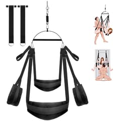 Ultra Sturdy - Padded Handlebar Restraint Straps with 1100 lbs Double Purple Black Sex Swing