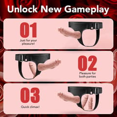 Strap on Dildo - UTIMI Strapon 3 Removable Simulated Silicone Dildo Flesh Pink