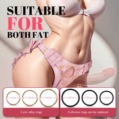 Utimi Adjustable Strap-On Harness with Rings & Plates – Strapless Dildo for Beginners | Pink