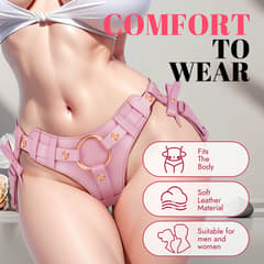 Utimi Adjustable Strap-On Harness with Rings & Plates – Strapless Dildo for Beginners | Pink