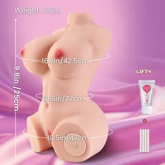Adora – 5.8LB Vibrating Silicone Sex Doll Torso with Realistic Vagina & Anal