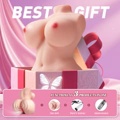 Adora – 5.8LB Vibrating Silicone Sex Doll Torso with Realistic Vagina & Anal