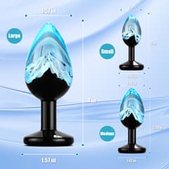Snow Peak Resin Anal Plug Set – 3 Sizes Butt Plugs for Beginners & Couples
