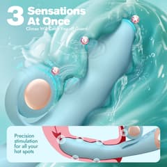 Utimi & Loveaura Mint Whisper Rabbit Vibrator for Women – 8 Flapping & 7 Vibration Modes for C-Spot & G-Spot Stimulation