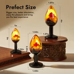Volcano Bloom Resin Anal Plug Set – Artistic Luxury 3 Sizes Butt Toys for Men & Women