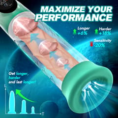 Natural Auto Pumps - 4 Pressure Levels, 9 Suction Modes Waterproof Penis Pump
