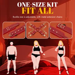 BDSM 11PCS - 11 Pieces Leather Restraints Kits