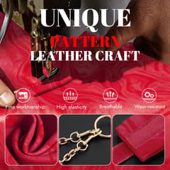 Red 7-Piece BDSM Restraint Kit – Adjustable Bondage Set for Couples