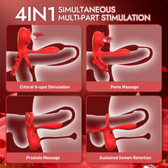 Adjustable Penis Ring - 10 Modes, Clitoral and G-spot Stimulator for Couples