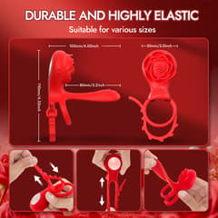 Adjustable Cock Ring - 10 Modes, Clitoral and G-spot Stimulator for Couples