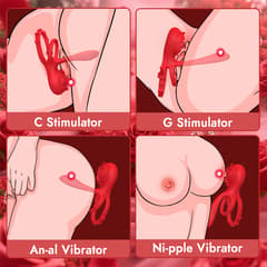 Adjustable Cock Ring - 10 Modes, Clitoral and G-spot Stimulator for Couples