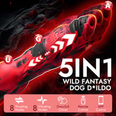 Utimi & Deeplusty Thrusting Monster Dildo – 9.6" Vibrator with 8 Vibration & 8 Stretch Modes, App Remote Control for Couples