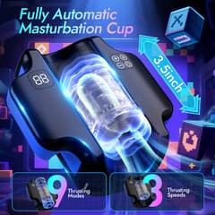 Utimi & Isexse Automatic Thrusting Masturbator – Hands-Free Stroker with Strap, Dual Sleeves & Adjustable Phone Holder
