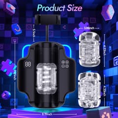 Utimi & Isexse Automatic Thrusting Masturbator – Hands-Free Stroker with Strap, Dual Sleeves & Adjustable Phone Holder